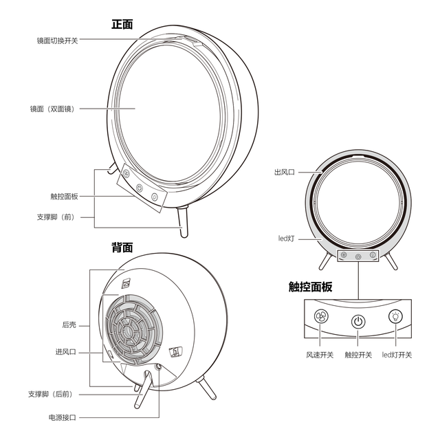 CF-M1000 豪华型化妆镜