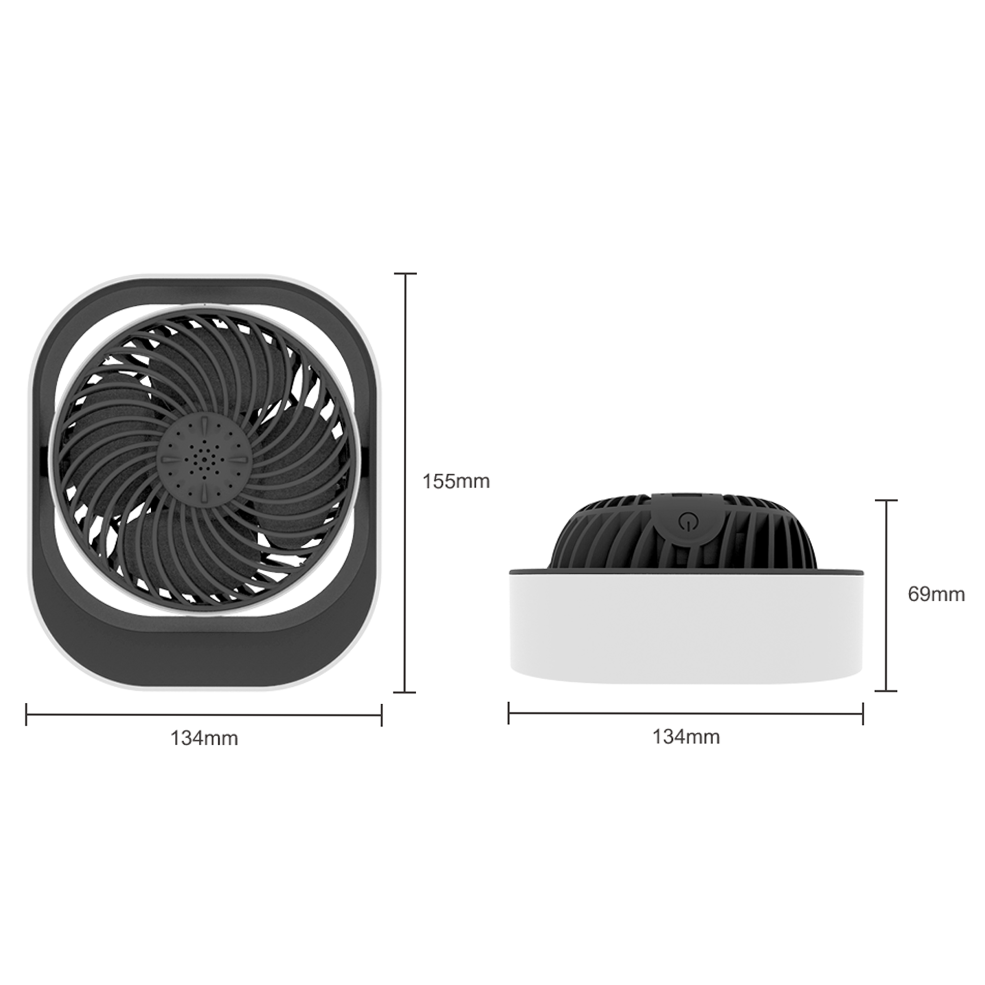 CF-6002 USB 香薰方形桌面循环风扇
