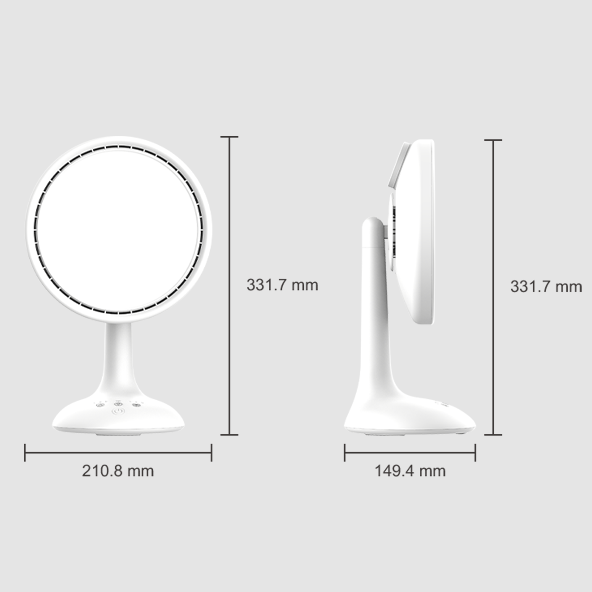 CF-M2000 轻奢LED带风扇USB充电式化妆镜